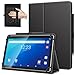TiMOVO Universal Hülle für 10,1 Zoll Android Tablet mit Stiftschlaufe, Leichtes & Faltbares Standhülle mit Handschlaufe für Alle 9,6-11 Zoll Touchscreen-Tabletten, Schwarz