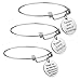 iJuqi Teacher Appreciation Gift Idea - 3PCS Stainless Steel Expendable Inspirational Bangle Bracelet Set, Best Teacher Jewelry, Thank You Gifts for Women, Christmas Birthday