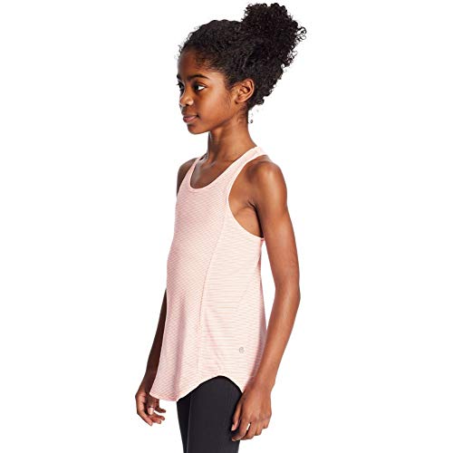 C9 Champion girls Keyhole Tank Yoga Shirt, Deep Sea Coral Heather, Medium US2