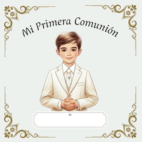 Libro de firmas Comunión niño para dedicatorias y fotos | Álbum fotos Comunión| Recuerdos de la primera comunión