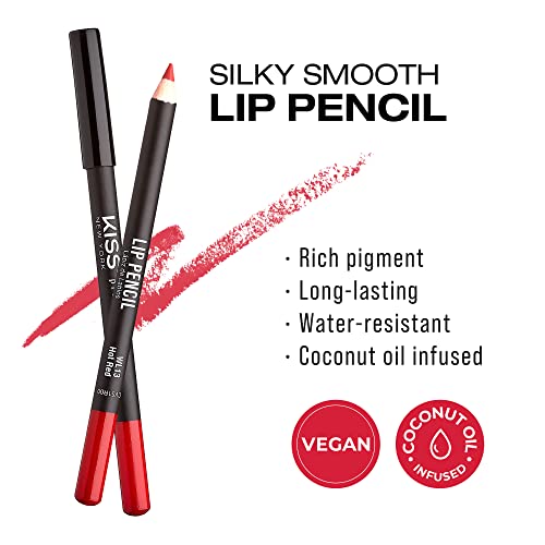 Image of Kiss New York Professional Slim Long-Wear Lip Liner Pencil, Matte Finish