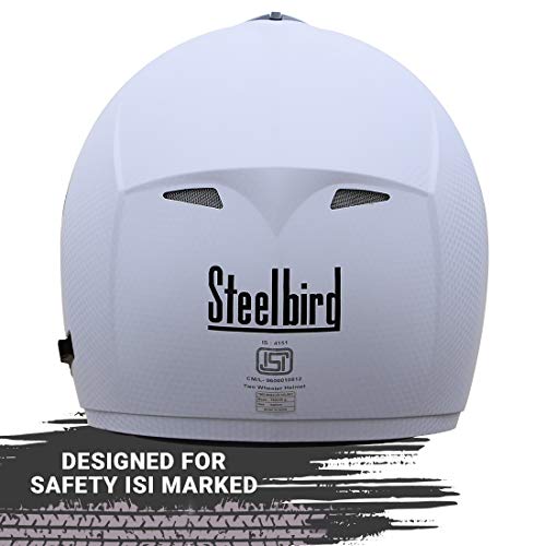 Image of Steelbird Rox Cyborg ISI Certified Full Face Helmet for Men and Women with Inner Smoke Sun Shield and Outer Clear Visor