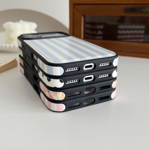 Étui magnétique iPhone 17 cuir imprimé mignon coque compatible MagSafe durable - 5