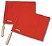 Tandem Sport Red Linesman Flags - Referee Flags with Wooden Handles - Set of 2 with Carrying Bag