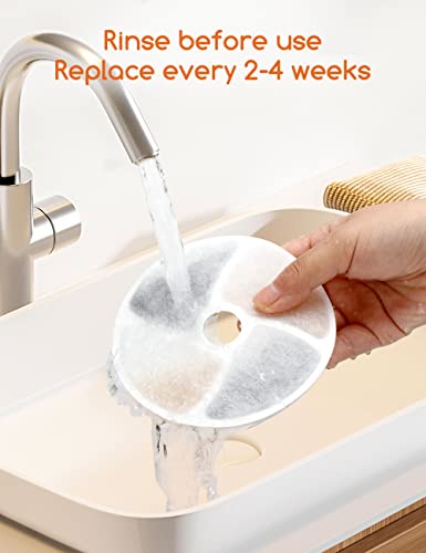 Meowant Filtri Ricambio per Fontana, Filtro Carboni Attivi Filtro Ricambio per Fontanelle Trinking Fontane Filtri Acqua (6 Pack) (Filtri),Filtro per Fontanella Gatti, per Fontanella per Gatti WF02