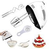 7 GESCHWINDIGKEITSEINSTELLUNGEN - Dieser elektrische Handmixer unterstützt 7 Geschwindigkeiten, Sie können die Geschwindigkeit entsprechend den Besonderheiten Ihrer Backbedürfnisse genau einstellen, um die besten Mischergebnisse zu erzielen, die für die verschiedenen zu mischenden Produkte entwickelt wurden, was gut ist, um die Backerfahrung zu verbessern.