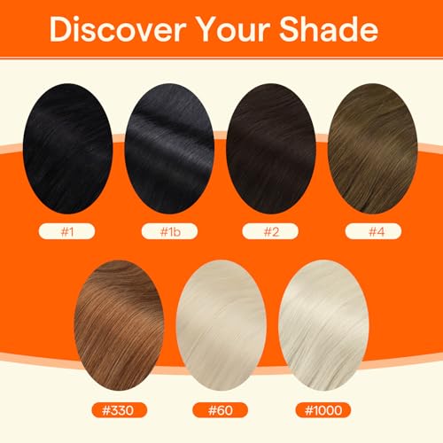 Image of Full Shine I Tip Hair Extensions Human Hair, Darkest Brown, 18 Inch
