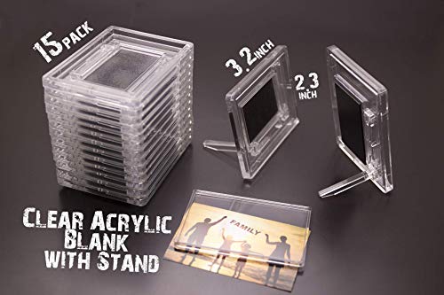 NSD5 Acrylic Magnets With Stand Blank Clear Fridge Photo Insert – Sturdy Transparent
