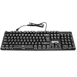 Teclado mecánico for juegos, teclas ABS suspendidas duraderas Teclado ergonómico negro for juegos for computadora de escritori