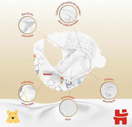 Couches bébé Huggies taille 3 contre les irritations de la peau