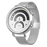 DEFNDR TVG Men's Watch, Multifunctional Outdoor Sports Watch with Compass and 50m Waterproof, Scratch-Resistant Mirror, Suitable for Hiking and Camping (White)