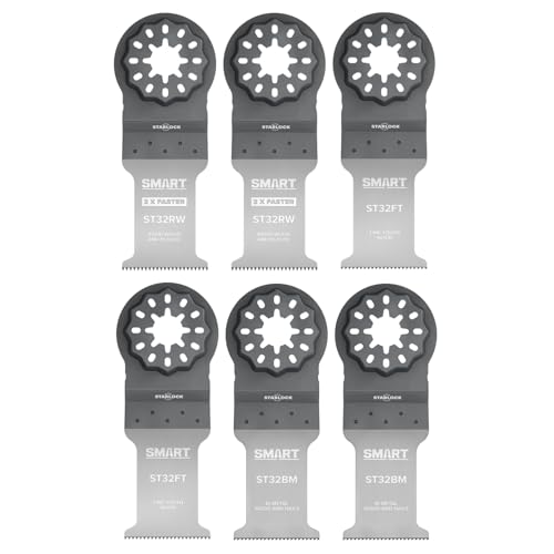 SMART 6 Piece Starlock Fitment Multi Tool Blade Set, 6 x Multitool Blades, ST6MAK 1 SMART 6 Piece Starlock Fitment Multi Tool Blade Set, 6 x Multitool Blades, ST6MAK