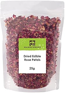 Dried Edible Rose Petals, Premium Dried Flowers 25g, Packaging May Vary