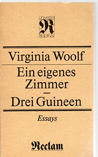 eigenes Zimmer.: Drei Guineen : Essays [German] 3379004243 Book Cover