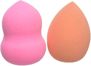 إسفنجة بيوتي بليندر صغيرة بملمس ناعم لكريم الأساس والكريمات الأخرى، بينك وبرتقالي- مجموعة من قطعتين مختلفتين من جي بيوتي, برتقالي