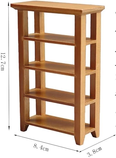 AirAds Dollhouse 1:12 Scale Dollhouse Miniature Furniture Black Bookcase Shelf (Lot 3 Colors)