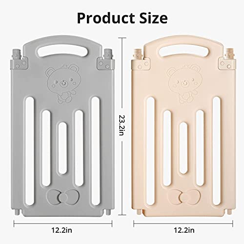 Image of UANLAUO 2-Panel Baby Play Yard, Foldable Playpen Extension, Safety and Durable Playpen Panel