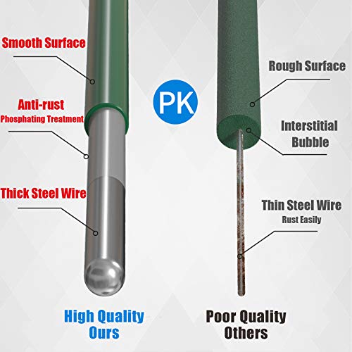 Hot Dipped Galvanized Wire Fence 90CM X 25M (3FTX82FT) Green PVC Coated Wire Fencing 100mm x 75mm ( 4"x 3") Hole Size 2mm ( 0.08") Wire Diameter Garden Fencing Roll Rust-proof and Corrosion Protection