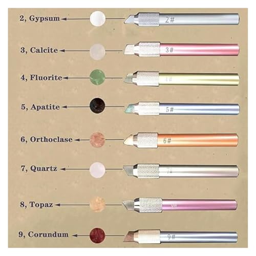 Kit de test de dureté Mohs stylos testeurs anti-contrefaçon pour pierres précieuses et jade - 3