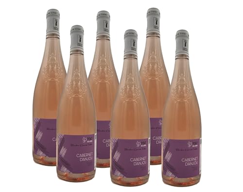 Cabernet d'Anjou AOP Pont de Livier, vin rosé demi-sec haut de gamme du Val de Loire en lot de 6
