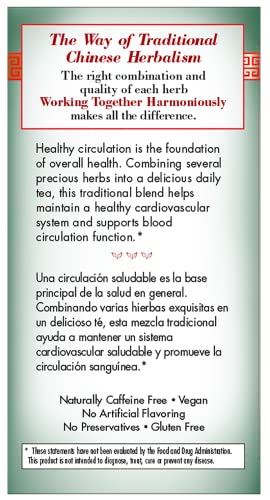 Bravo Teas Blood Circulation Herbal Caffeine Free, 20 Bags