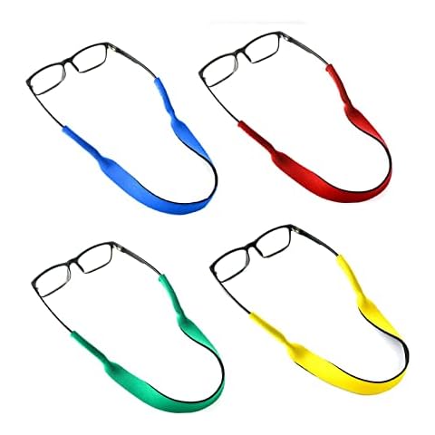 BAOSROY Eyewear Retainer,Eyeglasses Strap,Sunglasses Strap,Neoprene Glasses Strap,Eyewear Retainer Strap,Eyewear Retainer Adjustable,Eyewear Straps,Eyewear Retainer Sports,Eyeglass Rope,4 Colors Cover