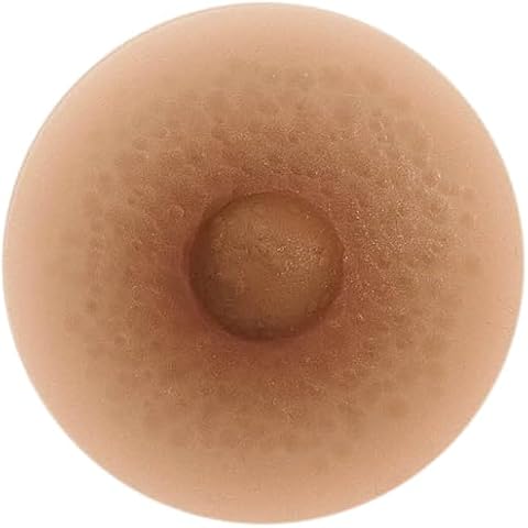 ENVY BODY SHOP Amolux Reusable Realistic Attachable Nipples for Silicone Breast Forms, Crossdressing, Mastectomy Bronze Cover