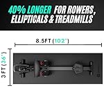 Powr Labs Rowing Machine Mat, Treadmill Mat for Carpet & Hardwood Floors - Rower Mat for Hydrow, Concept 2, Peloton Rower, Exercise Equipment, Gym Equipment - Image 2