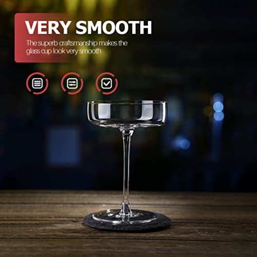 Yardwe Coupe Cocktail Glasses Coupe Glass 2Pcs Delicate Crystal Champagne Glass Goblets Cocktail Cups Practical Cocktail Glasses Champagne Coupe Glasses Bulk Coupe Glass #TOP3