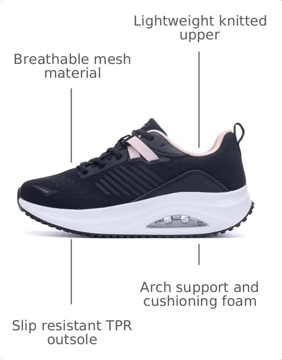 Image of Autper Plantar Fasciitis Shoes Women Walking Arch Support Tennis Casual Athletic Nurse Orthotic Sneakers for Foot Pain Relief