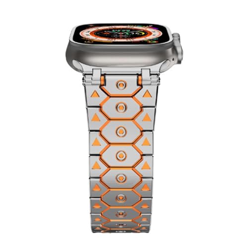 Bracelet Apple Watch acier Titan avec connecteur métallique stable et durable