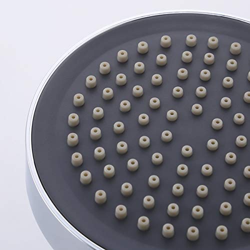 KES Regendusche Duschkopf Solardusche Brausekopf Duschbrause Dusche Ersatz Kopfbrause Regenduschkopf Rund Einbauduschkopf Schwenkbar Anti-Kalk-Düsen Poliert Chrom, J335S4-CH