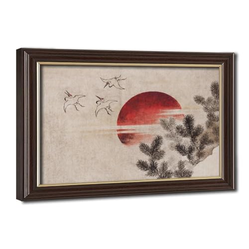 Peinture à l'encre japonaise pour salon apaisant et épuré