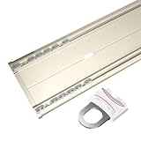 Doppel-Deckenvorhangschiene – ultradünne Aluminium-Duschvorhangstange mit leiser Umlenkrolle, robuste Doppelschiene für Schlafzimmer, Wohnzimmer, Balkon