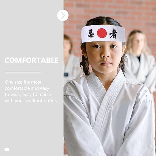 minkissy Ninja Headscarf 2Pcs Cotton Breathable Japanese Style Headbands 39 Inch for Cooking Yoga Running and Sports Hair Styling Accessory - Image 4