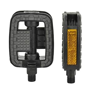 Fischer pedalen met anti-slip en reflectoren, geschikt voor alle fietstypes, zwart