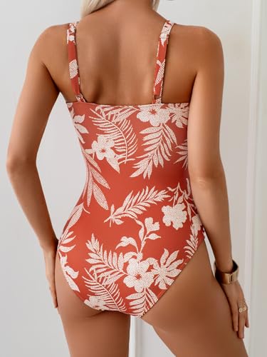Image of B2prity Women's Underwire One Piece Swimsuit Tummy Control Ruched Bathing Suit Criss Cross V Neck Swimwear