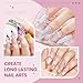 SUPWEE Clear White Pink Solid Builder Gel for Nails 3D Nail Art Sculpture Hard Gel with Dual Form for Extension Carving Molding Patterns Decoration Home Manicure DIY for Women