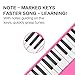 EROK 32 Keys Melodica Keyboard Instrument - Portable with Carrying Bag, Ideal for Beginners & Adults Gift (Pink)