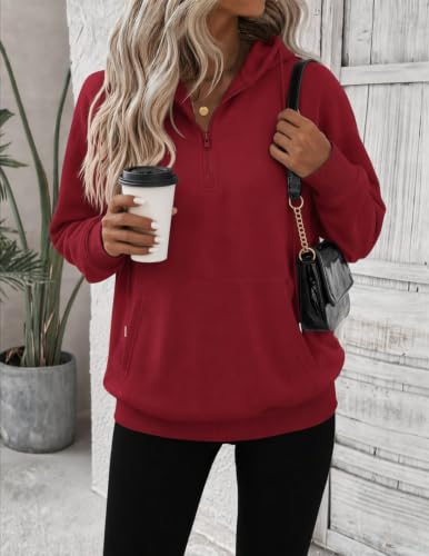 Image of Zeagoo Hoodies for Women Half Zip Up Oversized Sweatshirt Fall Clothes 2026