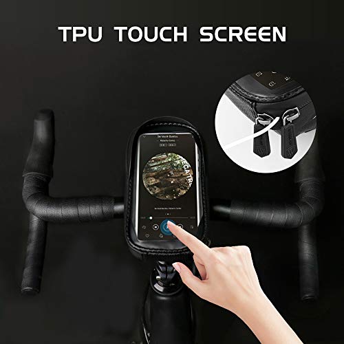 Festnight Bolsa para quadro de bicicleta Bolsa para tubo frontal Bolsa para guidão Bolsa para bicicl