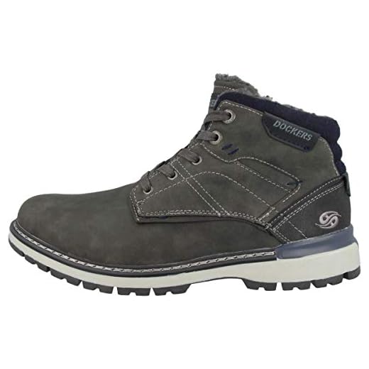 Dockers by Gerli 43ad101, Botas Militar para Hombre, Gris (Dunkelgrau 220), 43 EU