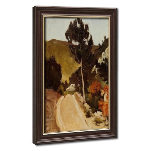 Impression sur toile Road in Provence Paul Cezanne d&eacute;coration murale bureau cadre &agrave; suspendre