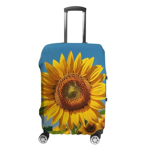 Carry on Luggage Cover Sunflower Blooming Flowers Suitcase Covers for Luggages Tsa Approved Travel Luggage Sleeve Protector Elastic Suitcase Protector Anti-Scratch Washable Fits 19-30 Inch Case -L