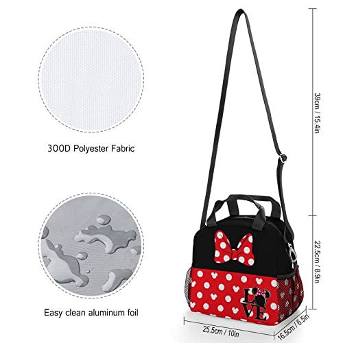 Evagmg Red Lunch Bag Reusable Lunch Box Insulated Lunch Tote With Portable For Women Men #TOP4