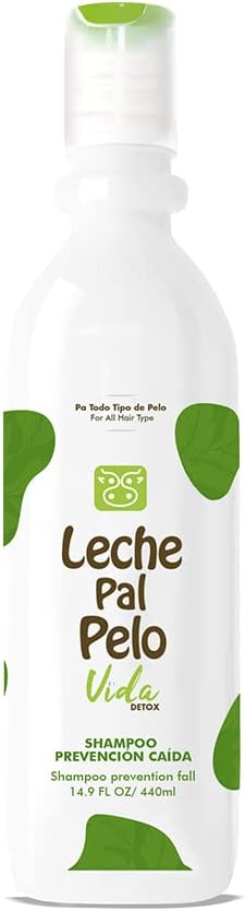 Leche Pal Pelo Vida Detox - Purify Shampoo. Hair Fall Control with Red Onion, Aloe Vera and Graviola. Shampoo de cebolla para la caida del cabello. SLS & Paraben Free | 14.9 fl.oz