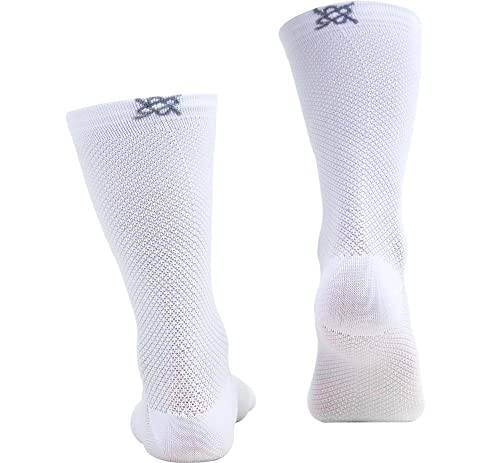 Meia HUPI Carbono Branco 1 Par para Corrida Bike, Cor: BRANCO, Tamanho: Único 36-42