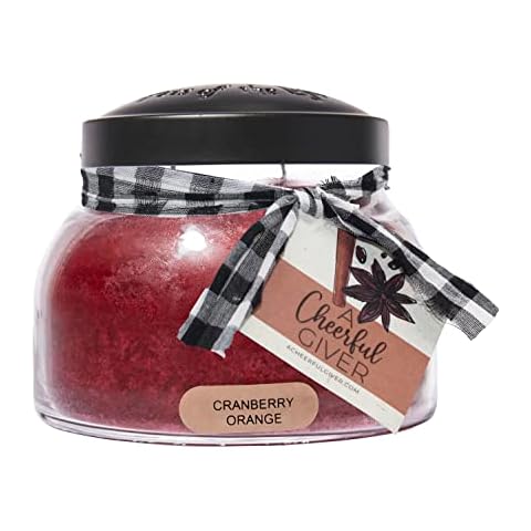 A Cheerful Giver - Cranberry Orange - 22oz Mama Scented Candle Jar with Lid Cover