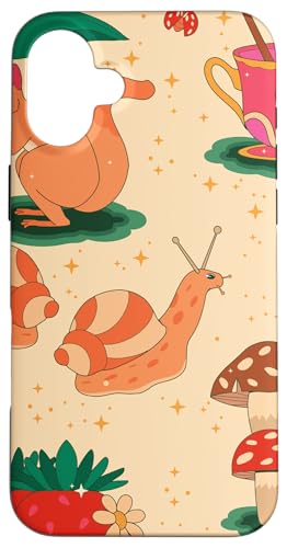 cottagecore �J�^�c���� �}�W�J�� �X�g���x���[ ���X ���ς��� �^�� �X�}�z�P�[�X iPhone 16 Plus �p