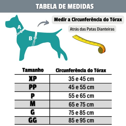 Suporte Peitoral Cachorro Deficiente Andar Suporte Patas Traseiras Auxiliar Tam. Xp A GG (P)